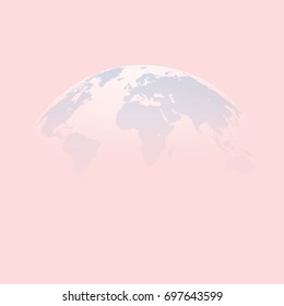 world map vector with pink background