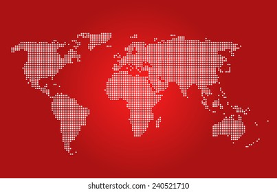 world map vector red color, map vector