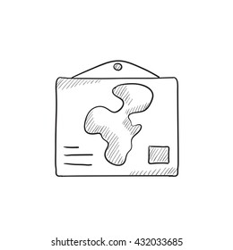 World map vector sketch icon isolated on background. Hand drawn World map icon. World map sketch icon for infographic, website or app.