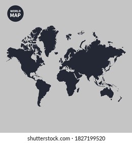 Mapa mundial - Ilustración de las existencias de vectores