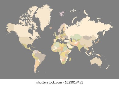 World map - Vector Stocl Illustration
