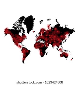 Mapa mundial - Ilustración de la reserva de vectores