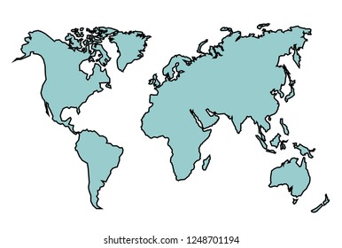 World map vector, map template for web site pattern, worldmap icon