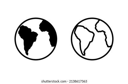 World map vector. Worldmap sign and symbol. Globe icon