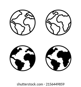 World map vector. Worldmap sign and symbol. Globe icon