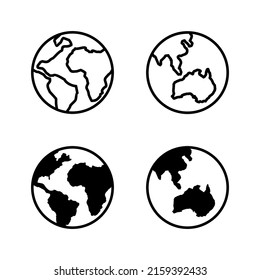 World map vector. Worldmap sign and symbol. Globe icon