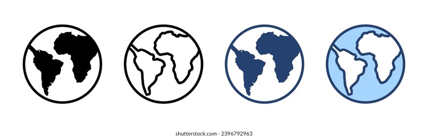 World map vector. Worldmap sign and symbol. Globe icon