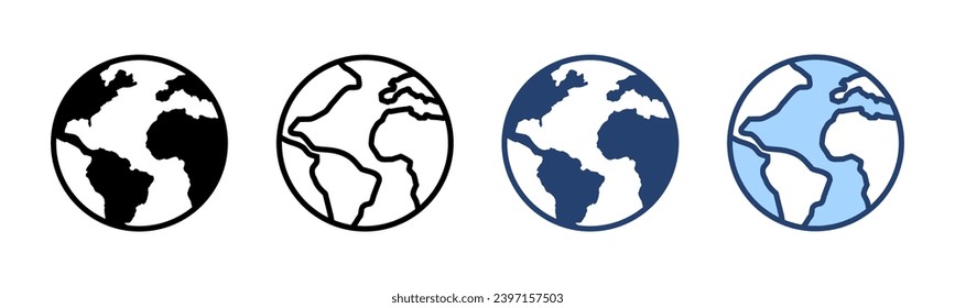 World map vector. Worldmap sign and symbol. Globe icon