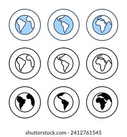 World map vector. Worldmap sign and symbol. Globe icon