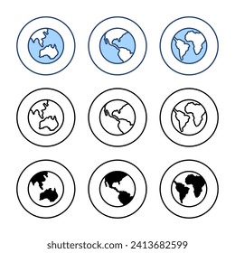 World map vector. Worldmap sign and symbol. Globe icon