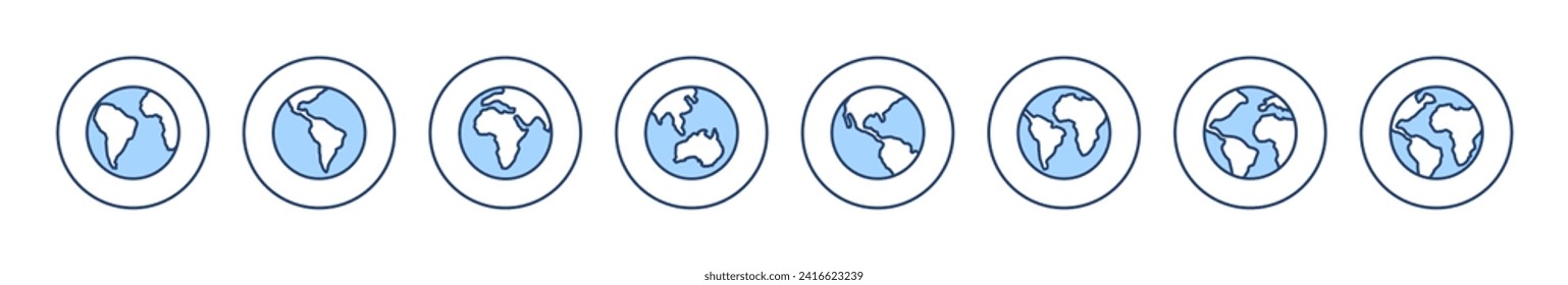 Weltkarte, Vektor. Worldmap-Zeichen und Symbol. Globe-Symbol