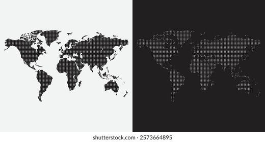 World Map, Very high resolution world map, isolated on white background. Infographic, Flat Earth, Globe similar world map icon. annual report, Travel worldwide, map silhouette.