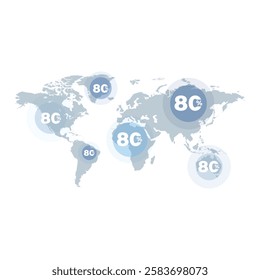World Map, Very high resolution world map, isolated on white background. Infographic, Flat Earth, Globe similar world map icon. annual report