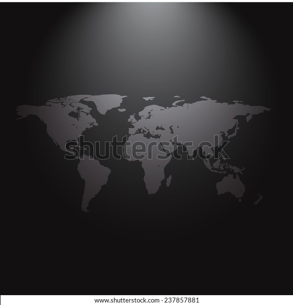 World Map Wallpaper Dark Modern Room Stock Vektorgrafik