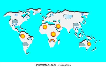 World map weather