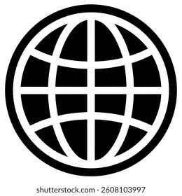 World map or website icon vector silhouette simple and clean, Modern and Minimalist on white background