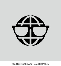 World map or website icon vector silhouette simple and clean, Modern and Minimalist on white background