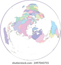 Weltkarte in WGS 1984 Nordpol Lambert Azimuthal Equal-Area (LAEA) Alaska Projection