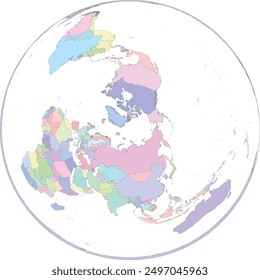 Weltkarte in WGS 1984 Nordpol Lambert Azimuthal Equal-Area (LAEA) Russland Projektion