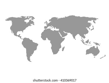 World Map White Background Stock Vector (Royalty Free) 410369017