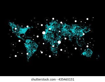 World map white easy all editable