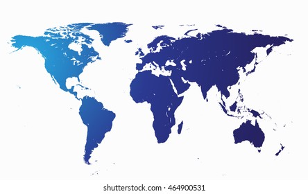 World map without borders vector illustration flat design