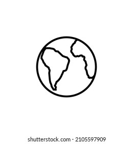 World map. Worldmap sign and symbol. Globe icon