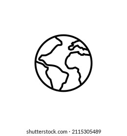 World map. Worldmap sign and symbol. Globe icon