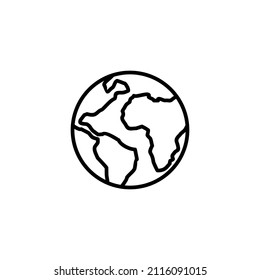 World map. Worldmap sign and symbol. Globe icon