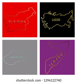 World map-countries in color