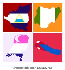 World map-countries in color 