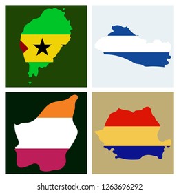 World map-countries in color on white background