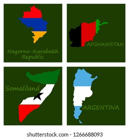 World map-countries in color on white background