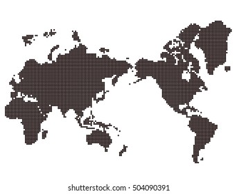 world map(dot art)