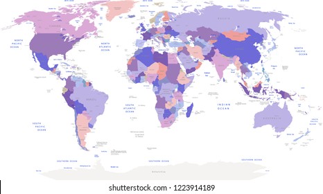 World mape. Elements of this image furnished by NASA