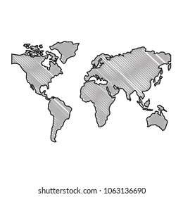 world maps silhouette icon
