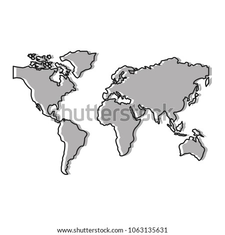 world maps silhouette icon