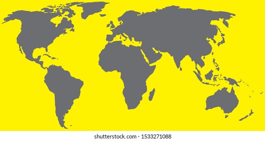 World Maps vector icon. continent of the planet