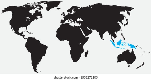 World Maps vector icon. continent of the planet