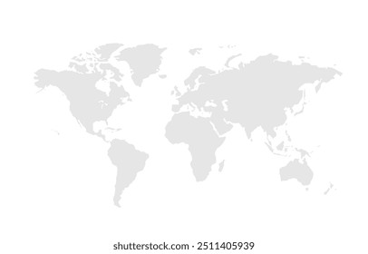 Mapa mundial.Estados Unidos, China, Rusia, Alemania, Reino Unido, Japón, Francia, India, Brasil, Canadá, Italia. Escala de grises, aislado en el fondo blanco.