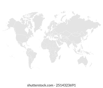 Mapa do mundo branco no fundo branco.design conceito do mapa do mundo - ilustração vetorial.