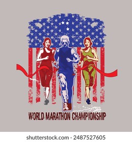 DISEÑO DE ARTE DEL CAMPEONATO MUNDIAL DE MARATÓN