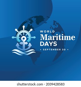 World Maritim Day Design Background For Greeting Moment