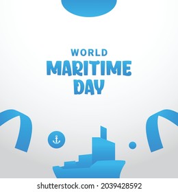 World Maritim Day Design Background For Greeting Moment