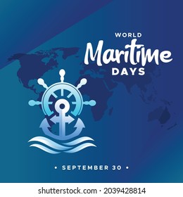 World Maritim Day Design Background For Greeting Moment