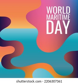 World Maritime Day . Design suitable for greeting card poster and banner