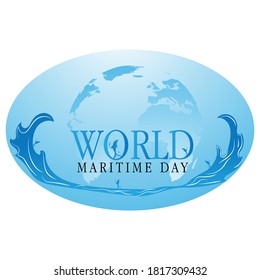 world maritime day design vector. eps 10