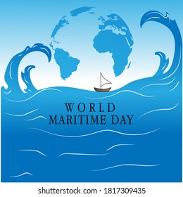 world maritime day design vector. eps 10