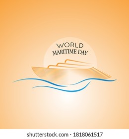 vector de diseño del día marítimo mundial