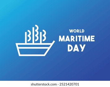World Maritime Day. Gradient background. Eps 10.